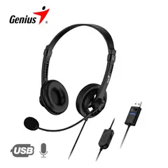 GENIUS - Audifono HS-230U Usb CMicro Para Pc Laptop - Negro