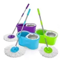 IMPORTADO MC - Trapeador Mágico 360º con escurridor y cubeta + repuesto