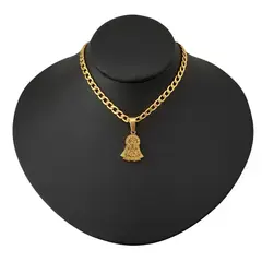 GENERICO - Collar Medalla Virgen de Guadalupe Animado Joya Acero