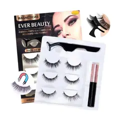 GENERICO - Pestañas Magnéticas Imantadas Postizas EVER BEAUTY 6D