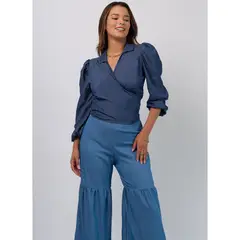 DOLCATTA - Blusa Mary Blue Denim -