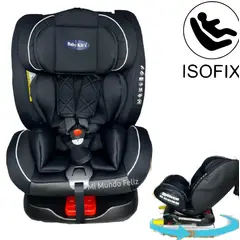 BABY KITS - Silla de Auto Carro Para Bebes Con Asiento Giratorio Reclina Isofix