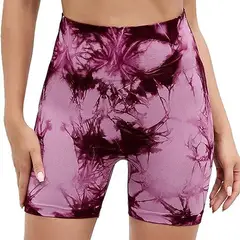 GENERICO - Short Deportivo Tie Dye para Mujer Scrunch Butt
