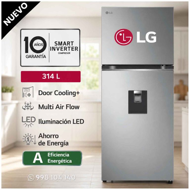 Refrigeradora GT31WPP Top Freezer Door Cooling 314 Litros Plateada