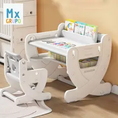 GENERICO - MESA ESCRITORIO PARA NIÑOS MX-003 BLANCO CON GRIS