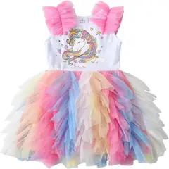 GENERICO - VESTIDO DE UNICORNIO PARA NIÑA