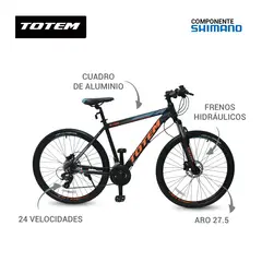 TOTEM - Bicicleta W790 Aro 27.5 Talla 17 Negra