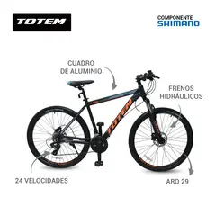 TOTEM - Bicicleta W790 Aro 29 Talla 17 Negra