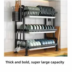 GENERICO - Escurridor de Platos de Cocina 3 Niveles Portaplatos Organizador