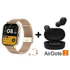 XIAOMI - Audífonos Bluetooth Redmi Airdots 2 y Reloj Inteligente Y13 - Dorado