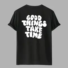 YANSUS - Polo Hombre Blanco Good Things Take Time