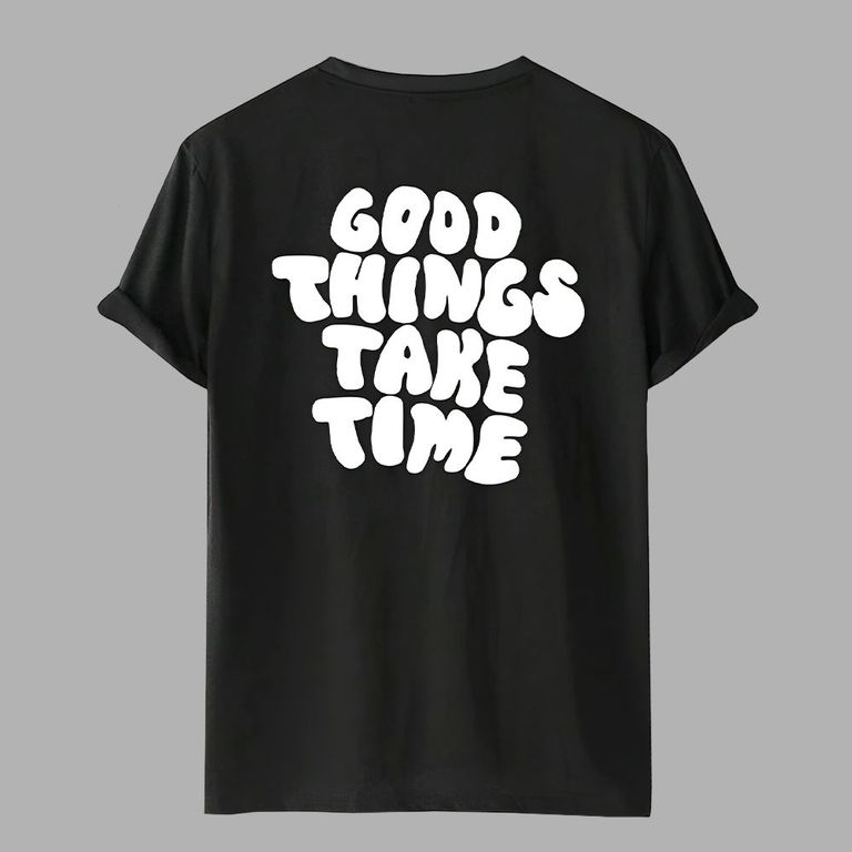 Polo Hombre Blanco Good Things Take Time
