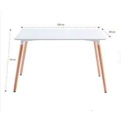 OFIDEAS - Mesa De Comedor Luigi Square Blanco 4 Personas -