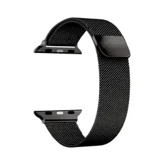 IMPORTADO MC - Correa Milanese para Apple Watch y Smartwatch 42mm-44-45-49mm Negro