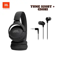 JBL - Super Combo C50HI Cable Negro + TUNE 520BT Plegable Negro