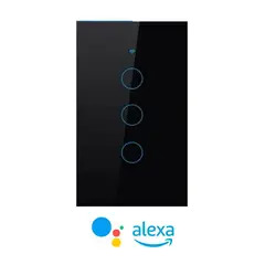 GENERICO - Interruptor Inteligente Triple Touch Smart Alexa Google Home
