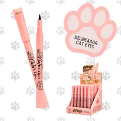 GENERICO - Delineador Líquido NEGRO Punta Plumón Gato P&W