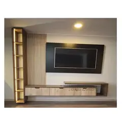 AMUEBLE - Centro de Entretenimiento Flotante, panel de TV gabriel melamina