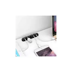 GENERICO - Organizador de cables adhesivo para escritorio computador