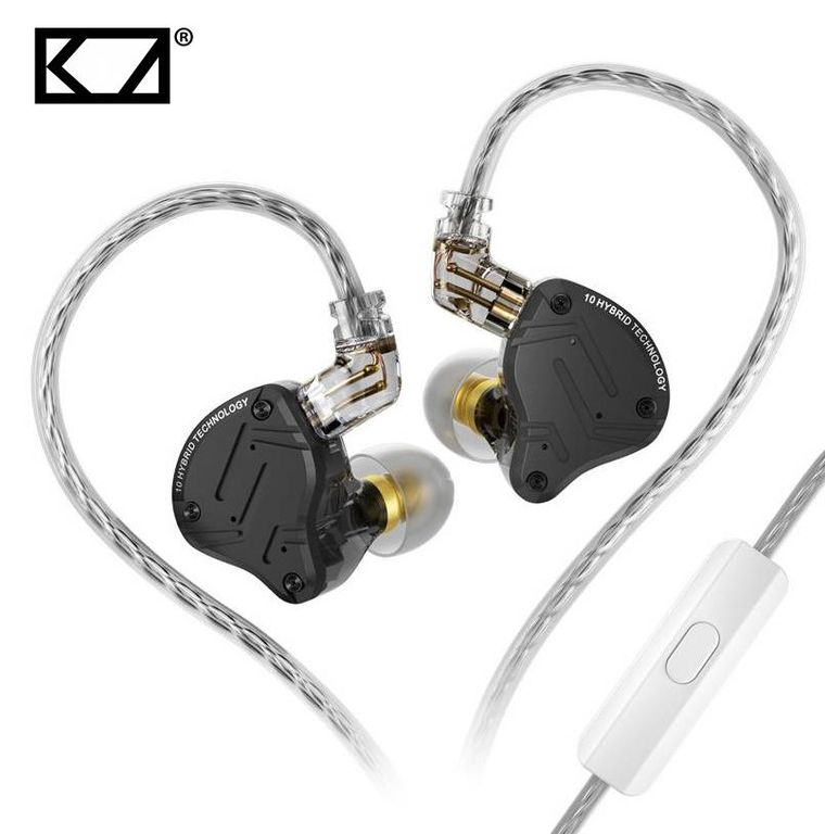 Auriculares ZS10 Pro X in Ear 1DD + 4BA HiFi con Microfono - Negro