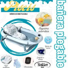 STOKKER BABY - Bañera plegable PISCIS AZUL