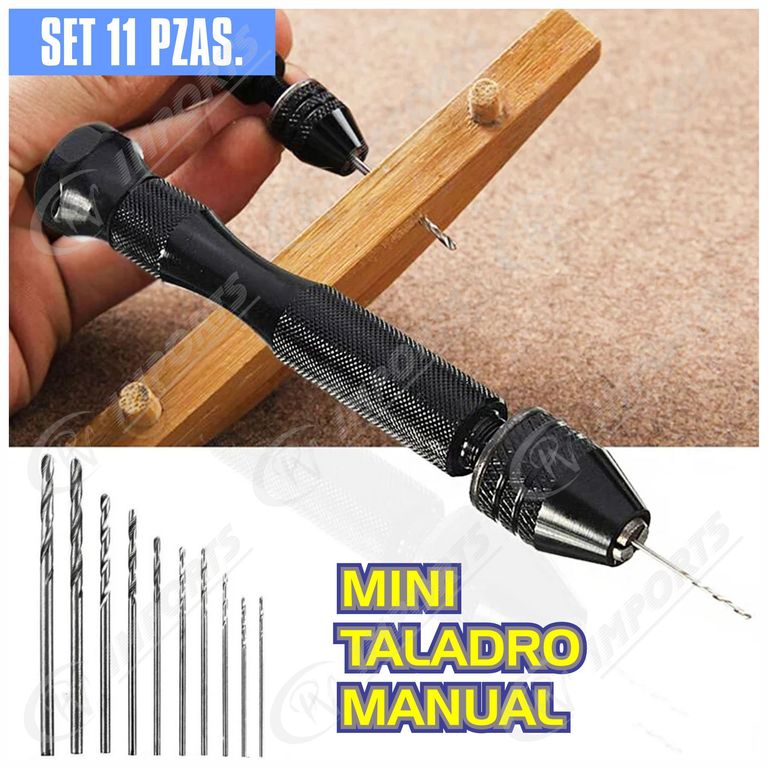 Mini Taladro Manual de Precisión Multipropósito mas 10 brocas