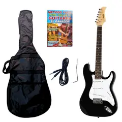 VOZZEX - Guitarra eléctrica 3 pastillas NEGRO con funda «VOZZEX»