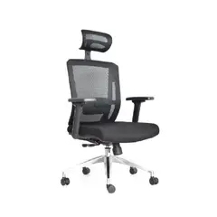 MOBELART - Silla de Oficina Presidente Delphi 2 BA Negro Ergonómica möbelArt