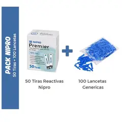 NIPRO - PACK PREMIER: 50 TIRAS Y 100 LANCETAS