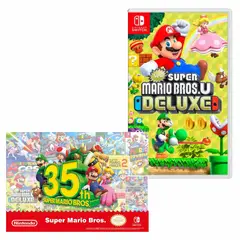 NINTENDO - New Super Mario U Deluxe Switch + Poster