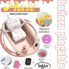 STOKKER BABY - Bañera plegable PISCIS ROSADO