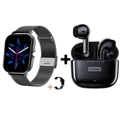 LENOVO - Audífonos Bluetooth LP40 PRO y Reloj Inteligente Y13 - Negro
