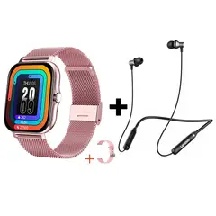 LENOVO - Audífonos Bluetooth HE05 y Reloj Inteligente Y13 - Rosa