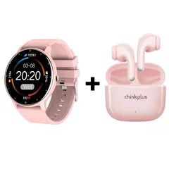 LENOVO - Audífonos Bluetooth LP40 PRO y Reloj Inteligente ZL02 - Rosa