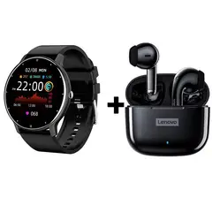 LENOVO - Audífonos Bluetooth LP40 PRO y Reloj Inteligente ZL02 - Negro