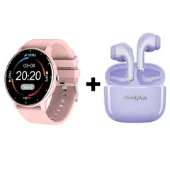 LENOVO - Audífonos Bluetooth LP40 PRO y Reloj Inteligente ZL02 - Rosa