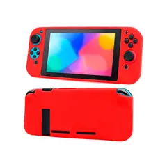 GENERICO - Funda De Silicona Para Nintendo Switch 1 Pieza Rojo