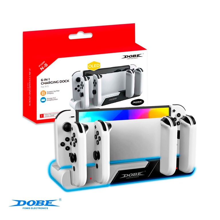 Base Cargador Para Nintendo Switch Oled 6 En 1