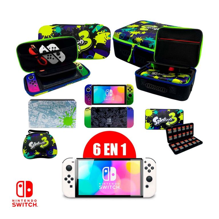 Kit De Viaje 6 En 1 Para Nintendo Switch OLED – Splatoon 3