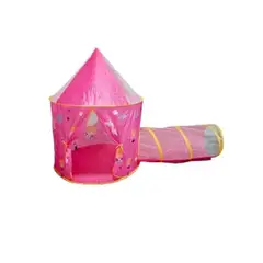 EVERBEST - Carpa Túnel 2 en 1 Infantil Rosa