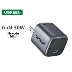UGREEN - Cargador GaN USB tipo C enchufe US - 30w - - Gris