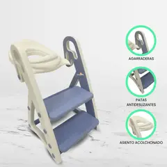 INFANTI - Escalera con Adaptador de Baño «POTTY» Blue