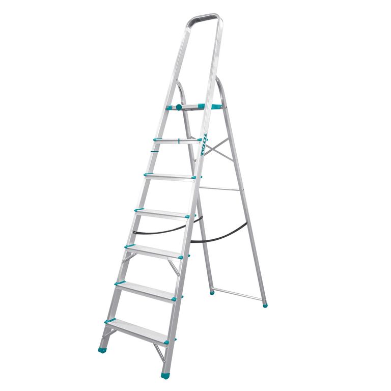 Escalera tubular 7 peldaños soporta 150kg Total