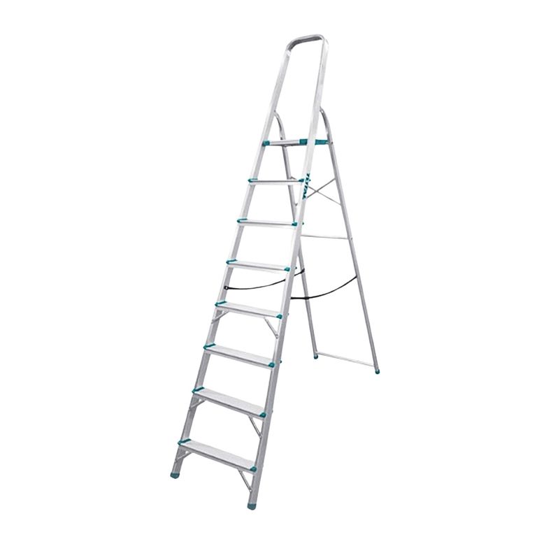 Escalera tubular 8 peldaños soporta 150kg Total