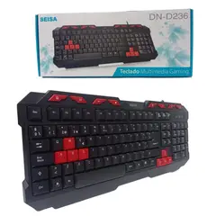 SEISA - Teclado Multimedia Gamer para Pc Laptop Alambrico