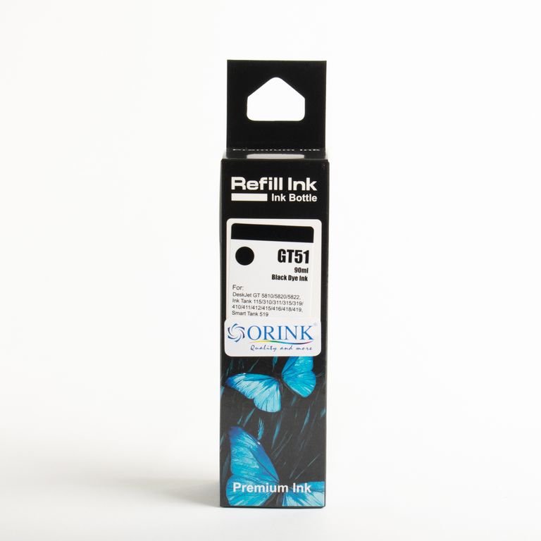 Tinta Compatible ORINK GT51 Black 90 ml
