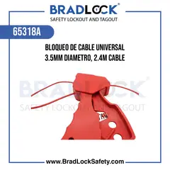 BRADLOCK - Bloqueo de Cable Universal 35mm diametro 24m cable