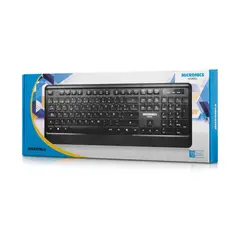 MICRONICS - Teclado Multimedia Cable USB Negro Nobel K708