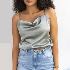 ROXJES JEANS - Blusa Bividi Satin Mujer Roxjes