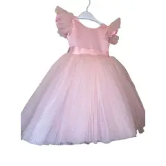 GENERICO - Vestido de Promocion para niñas de Fiesta de tul Nude Rosa